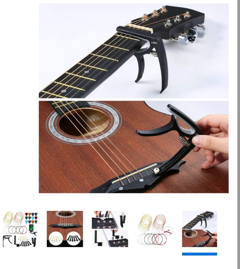 Guitar Strings Changing Kit Guitar Accessories Kit Guitar Playing Maintenance Tool for Beginners