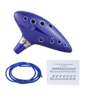 12 Hole Ocarina Ceramic Alto C Vessel Flute Wind Musical Instrument