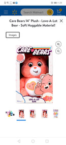 Care Bears 14" Plush - Love-A-Lot Bear - Soft Huggable Material!