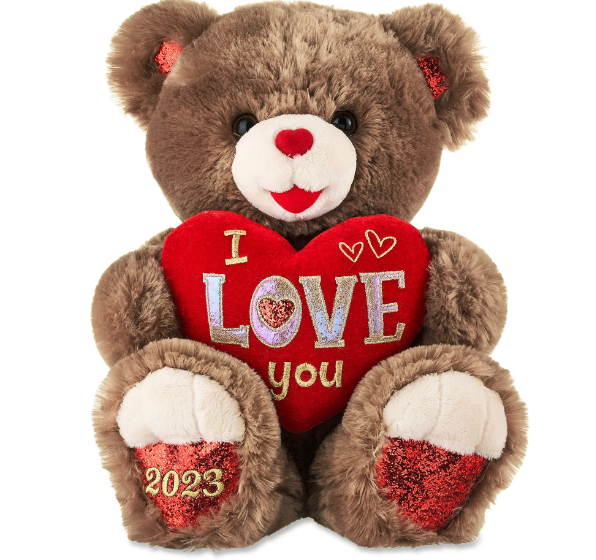 Way to Celebrate! Valentine’s Day 15in Sweetheart Teddy Bear 2023, Brown