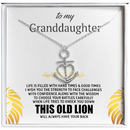 Granddaughter Greeting Card Silver Anchor Heart Necklace Women Ginger Lyne