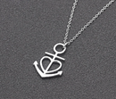 Granddaughter Greeting Card Silver Anchor Heart Necklace Women Ginger Lyne