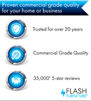 Flash Furniture 4 Pack Black Rattan Indoor-Outdoor Restaurant Stack Chair