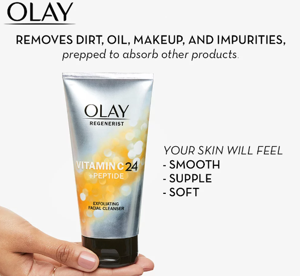 Olay Regenerist Vitamin C + Peptide 24 Face Wash, 5.0 oz