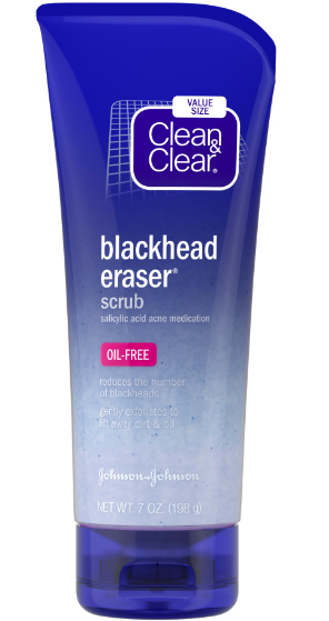 Clean & Clear Blackhead Eraser Facial Scrub with Salicylic Acid, 7 oz