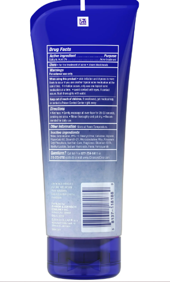 Clean & Clear Blackhead Eraser Facial Scrub with Salicylic Acid, 7 oz