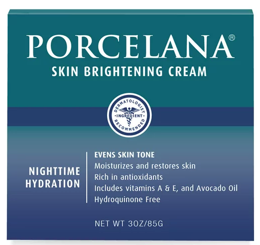 Porcelana Skin Lightening Cream Nighttime Hydration Moisturizer, 3 oz