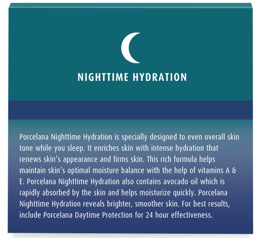 Porcelana Skin Lightening Cream Nighttime Hydration Moisturizer, 3 oz