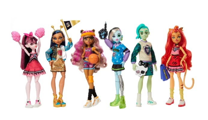 Monster High Doll 6-Pack, Ghoul Spirit Sporty Collection for Child 4Y+