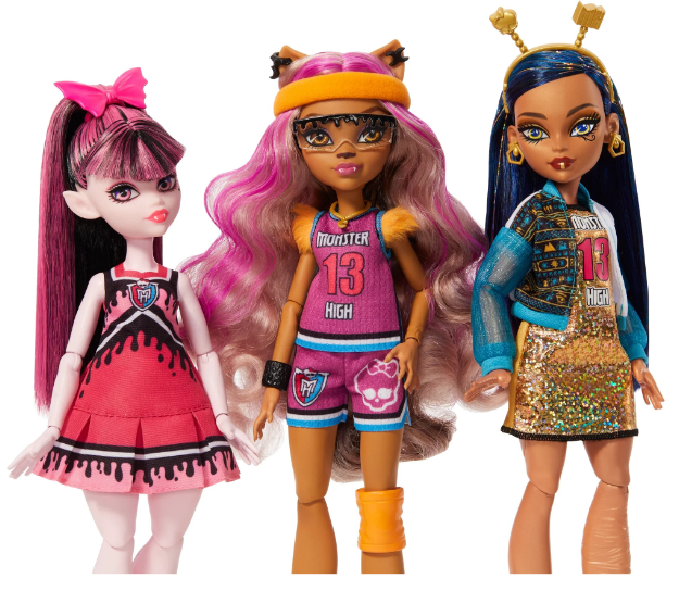 Monster High Doll 6-Pack, Ghoul Spirit Sporty Collection for Child 4Y+