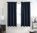 Deconovo Thermal Insulated Rod Pocket Blackout Curtains for Bedroom（Navy Blue, 42" x 63", 2 Panels)
