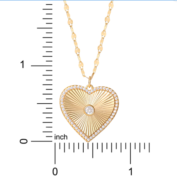 JS Jessica Simpson Women’s Gold Plated Sterling Silver Heart Necklace