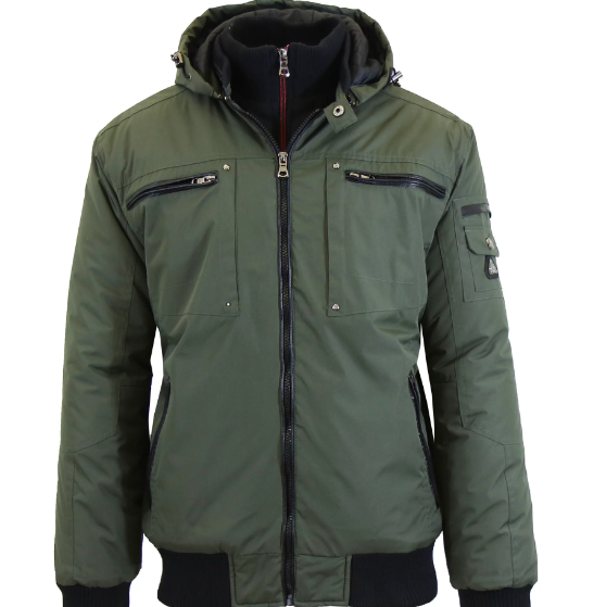 Men's Heavyweight Parka Jacket With Detachable Hood