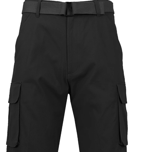 Men's Cotton Flex Stretch Cargo Shorts With Belt (Sizes, 30-42)