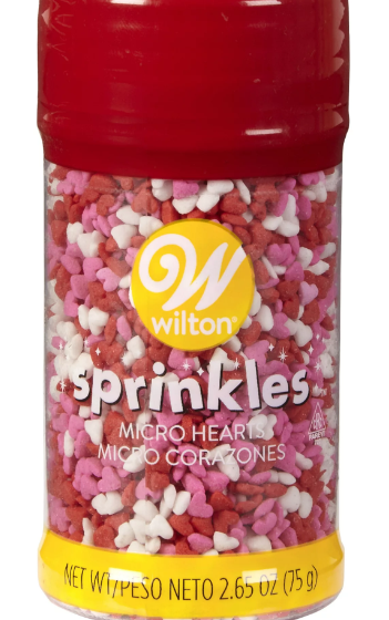 Wilton Red, Pink and White Micro Hearts Sprinkles, 2.65 oz.