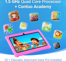 Contixo 7 inch Kids Tablet 2GB RAM 16GB WiFi Android Tablet For Kids Bluetooth Parental Control Pre-Installed Learning Tablet Apps for Toddlers Children Kid-Proof Protective Case, V9-2 Pink