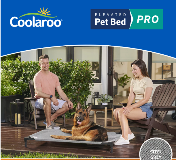 Coolaroo Large Elevated Pet Bed Pro - Steel