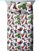 Marvel Movie Avengers 4 Piece Twin Bed-in-a-Bag, 100% Microfiber, Multi-Color