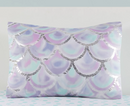 Your Zone Iridescent Seashell Lavender and Aqua Printed 6 Piece Mermaid Bed in a Bag, Twin