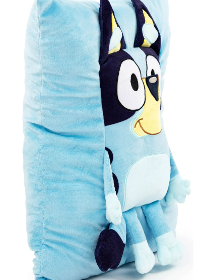 Bluey Snuggle 3D Pillow, Bluey the dog, 100% Microfiber