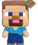 Minecraft Steve Plush Stuffed Pillow Buddy, Gaming Bedding