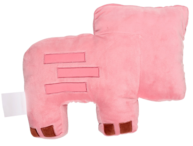 Minecraft Plush Pig Pillow Buddy, 100% Microfiber, Pink