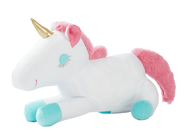 Your Zone Kids Unicorn 3D Figural Plush Decorative Throw Pillow, 13" x 12.24"