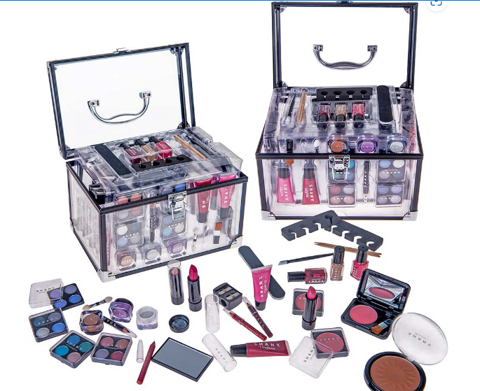 SHANY Carry All Trunk Makeup Set (Eye shadow palette/Blushes/Powder/Nail Polish and more)