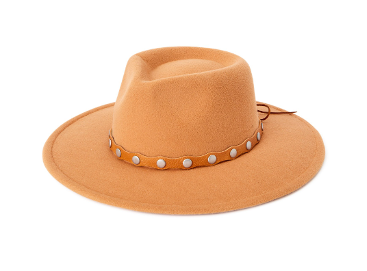 No Boundaries Adult Women's Mocha Studded Band Fedora