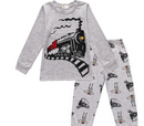 Little Hand Boys Pajamas 100% Cotton Kids Train 2 Piece Pjs Sleepwear Toddler Boy Clothes Sets 6t