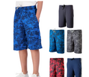 5 Pack: Boys Girls Youth Teen Printed Camo Dry-Fit Sport Active Athletic Shorts