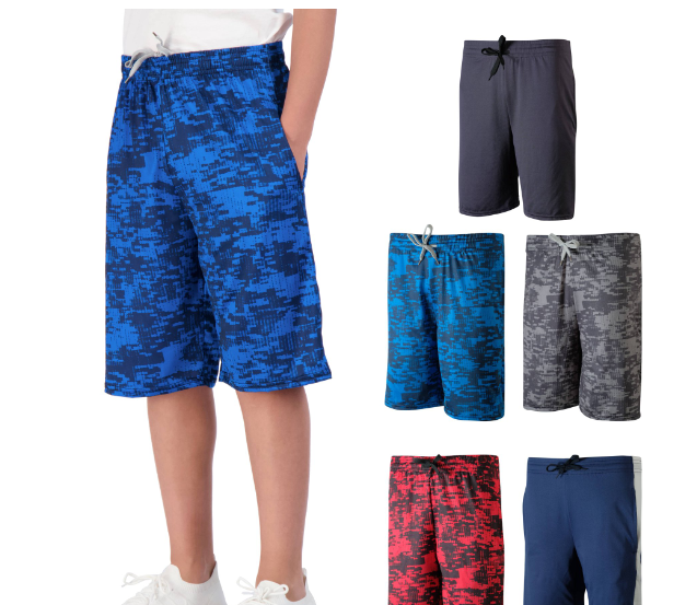 5 Pack: Boys Girls Youth Teen Printed Camo Dry-Fit Sport Active Athletic Shorts