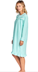 Casual Nights Women's Long Sleeve Micro Fleece Cozy Floral Night Gown