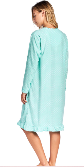 Casual Nights Women's Long Sleeve Micro Fleece Cozy Floral Night Gown