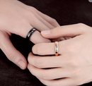 Couple's Matching Ring "His Queen" or "Her King", Men's or Women's Matching Engagement Wedding Band in Stainless Steel, Comfort Fit