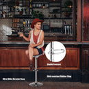 Set of 4 Swivel Bar Stool PU Leather Adjustable Kitchen Counter Bar Chair