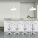 Set of 4 Swivel Bar Stool PU Leather Adjustable Kitchen Counter Bar Chair