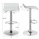 Set of 4 Swivel Bar Stool PU Leather Adjustable Kitchen Counter Bar Chair