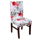 Spandex Elastic Dining Chair Cover With Back Universal Stretch Slipcover Chair Covers