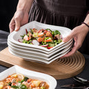 6/12-Piece White Porcelain Soup Plate Set Salad Fruit Vegetable Dishes Bowls Dinnerware Set Service For 6person