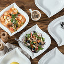 6/12-Piece White Porcelain Soup Plate Set Salad Fruit Vegetable Dishes Bowls Dinnerware Set Service For 6person