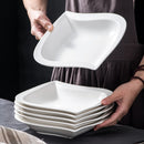6/12-Piece White Porcelain Soup Plate Set Salad Fruit Vegetable Dishes Bowls Dinnerware Set Service For 6person
