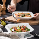 6/12-Piece White Porcelain Soup Plate Set Salad Fruit Vegetable Dishes Bowls Dinnerware Set Service For 6person