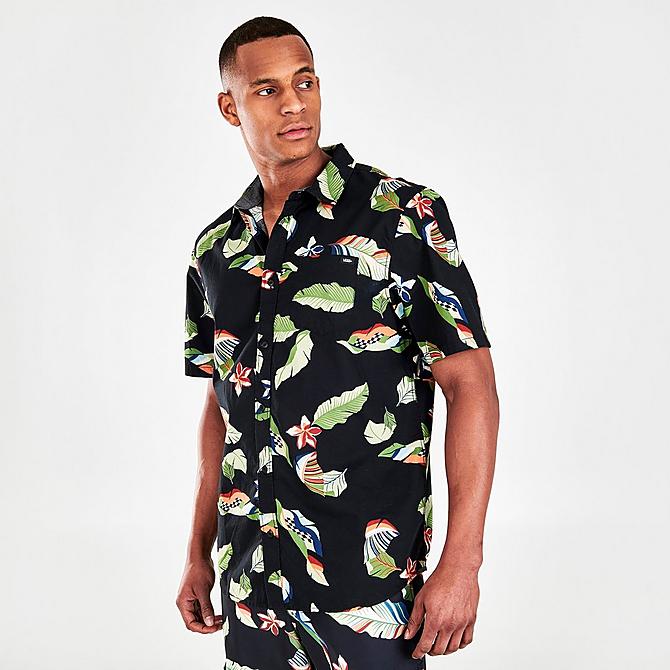 MEN'S VANS LUCID FLORAL SHORT-SLEEVE BUTTON-DOWN SHIRT