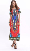Casual African Dashiki Totem Printed Long Dress