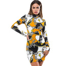 Vintage Chain Tassel African Print Casual dashiki Mini Dress