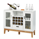 Wood Wine Storage Cabinet Sideboard Console Buffet Server w/Wine Rack & Drawer