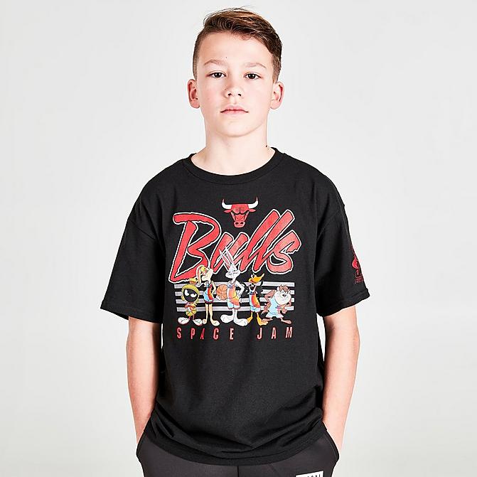 Kids' Mitchell & Ness x Space Jam Chicago Bulls NBA Whole Squad T-Shirt