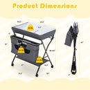 Portable Adjustable Height Newborn Nursery Organizer with wheel