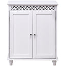 White Wooden 2-Door Storage Cabinet Cupboard